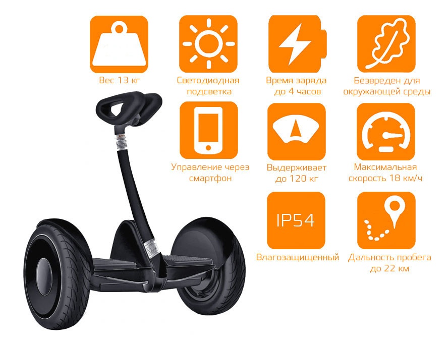 Мини-сигвей Xiaomi Ninebot Mini черный