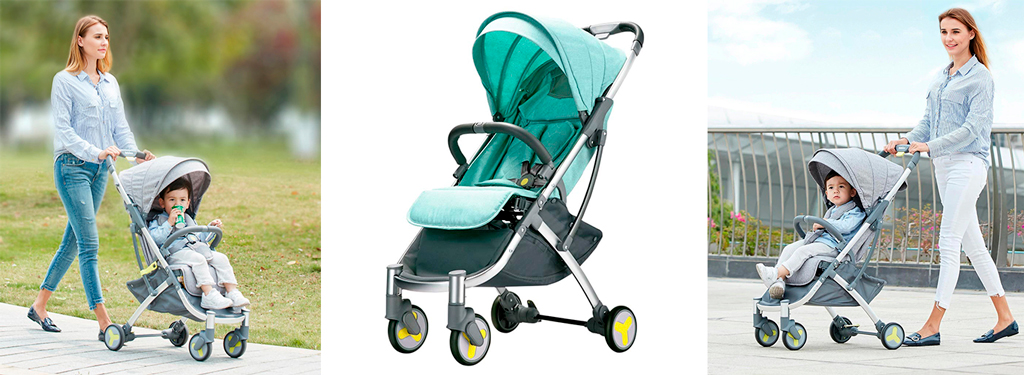 Xiaomi BEBEHOO START Lightweight Four-wheeled Stroller Детская коляска-трансформер, изготовленная из качественных и безопасных материалов
