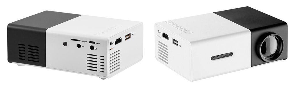YG-300 Black-White – цифровой мини-проектор для просмотра фильмов