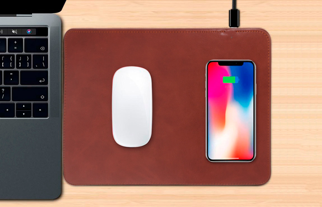 Wireless Charging Mouse PAD RS-10 высокотехнологичный коврик для компьютерной мыши с функцией беспроводной зарядки смартфонов