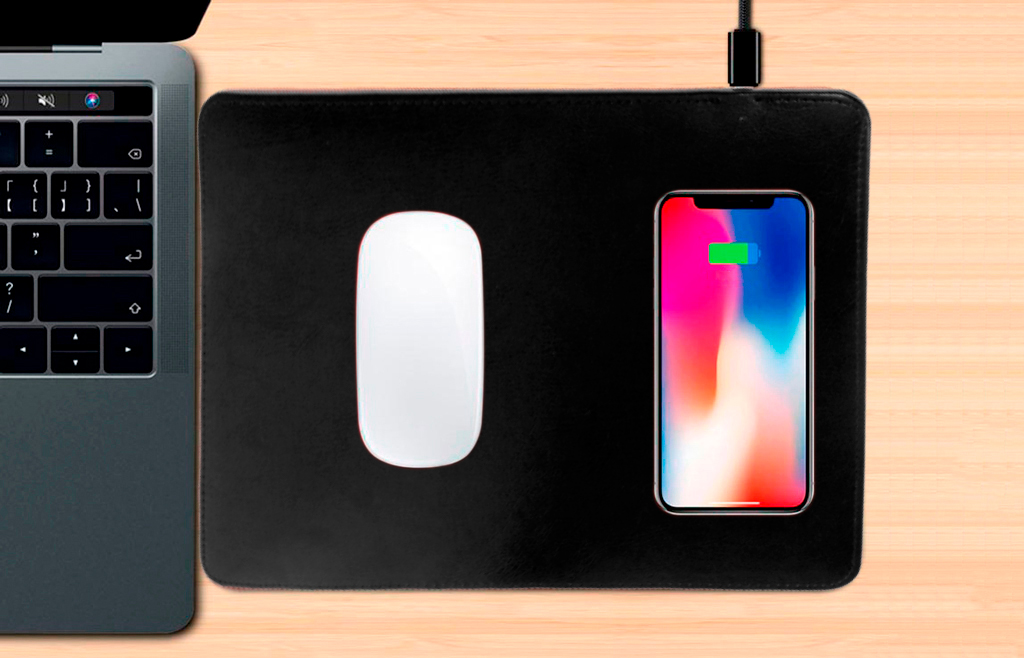 Wireless Charging Mouse PAD RS-10 высокотехнологичный коврик для компьютерной мыши с функцией беспроводной зарядки смартфонов