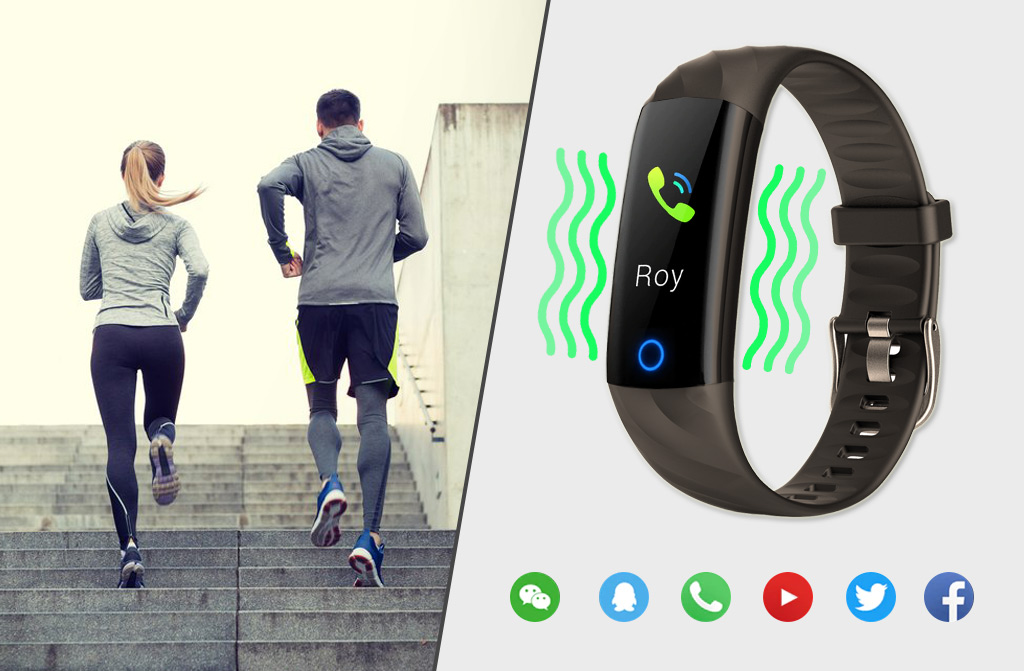 Уведомления в CARCAM Smart Band S5 red