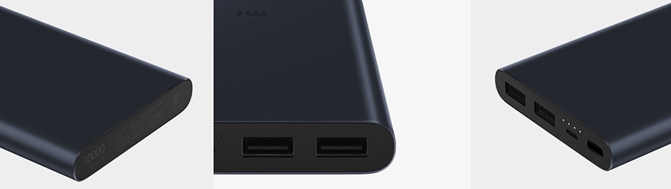 Xiaomi Mi Power Bank 10000mAh – алюминиевый корпус