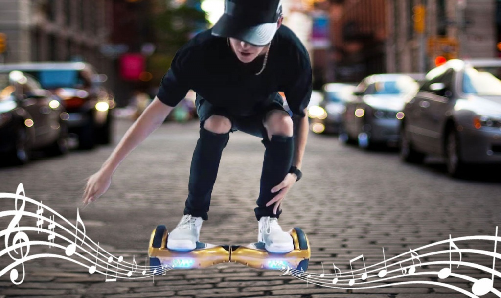 Гироскутер CARCAM 10.5 White lighting - Bluetooth колонки