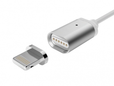 Купить Кабель LIGHTNINIG DRM-MG2-02 МАГНИТНЫЙ 1,2М серебро DREAM 
