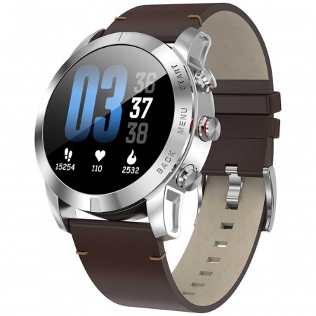 Купить Часы CARCAM SMART WATCH S10 - SILVER, Коричневая кожа