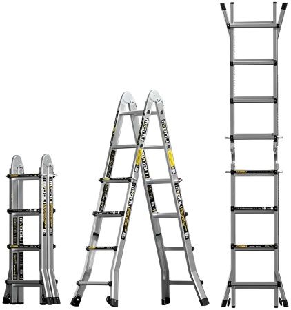 Купить Bafen Midoli Aluminum Alloy Telescopic Ladder 6+5 steps ML15-X5