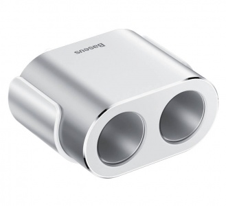 Купить Автомобильное зарядное устройство Baseus High Efficiency One to Two Cigarette Lighter Silver