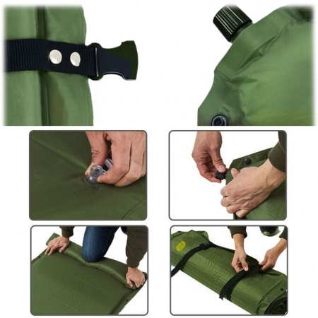 Купить Туристический cамонадувной каремат на два спальных места Xiaomi ZaoFeng Outdoor Double 190T Green (192*132*3 cm)