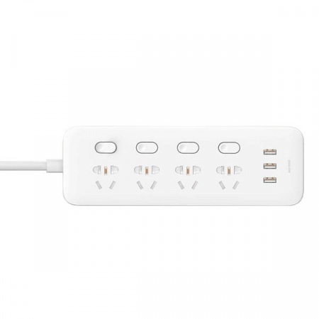 Купить Сетевой адаптер Xiaomi Mi Power Strip (4 розетки + 3 USB порта) - White