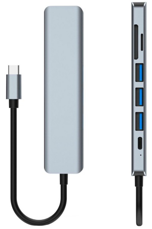 Купить Многофункциональный USB HUB разветвитель 7 в 1 Mivo MH-7011 USB HUB 7 in 1