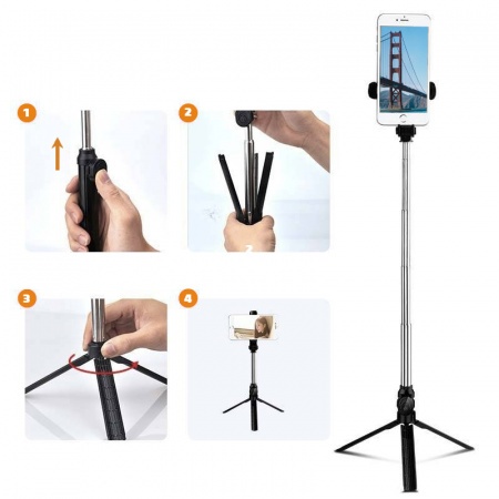 Купить Трипод Selfie Stick Tripod Bluetooth LED  XT-10SP