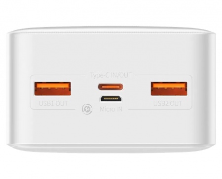 Купить Внешний аккумулятор Baseus Bipow Digital Display 30000mAh 20W White (PPDML-N02)