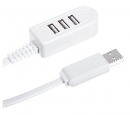 Купить USB hub на 3 порта 0.3м белый