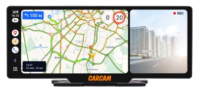 Купить CARCAM Carplay and Android Auto GPS Dashboard DVR A3 + Rear View Camera