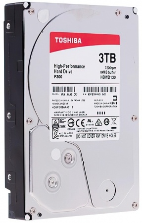 Купить Жесткий диск Toshiba P300 HDWD130UZSVA, 3ТБ, HDD, SATA III, 3.5"