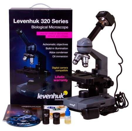 Купить Микроскоп цифровой Levenhuk D320L PLUS, 3,1 Мпикс, монокулярный