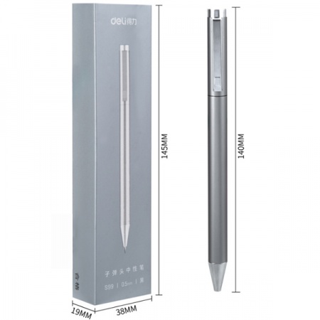 Купить Шариковая ручка Xiaomi Deli Pen S99 Silver