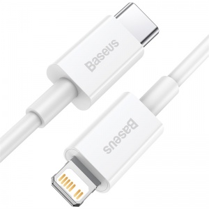 Купить Кабель Baseus Superior Series Fast Charging, Type-C - Lightning, 20W, 1 м, White (CATLYS-A02)
