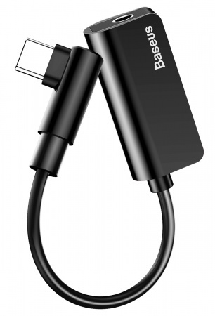 Купить Переходник Baseus Type-C Male To Type-C Female +3.5MM Female Adapter L45 Black (CATL45-01)