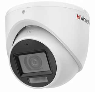 Купить 2Мп уличная купольная HD-TVI камера с гибридной подсветкой EXIR/LED до 30/20м и встроенным микрофоном (AoC) HiWatch DS-T203A(B)(3.6mm)