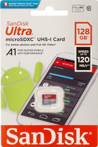Купить Карта паямяти SanDisk Ultra 128GB microSDXC Class 10 (SDSQUNC-128G-ZN3MN)