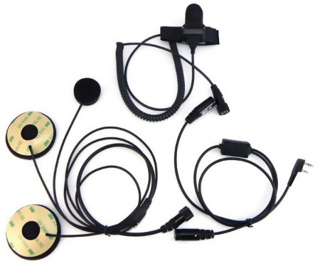 Купить Мотоциклетный набор BAOFENG Helmet Kit Full Face Motorcycle Headset Earpiece Mic, 2 Pin K-plug