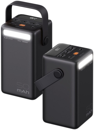 Купить Внешний аккумулятор с фонариком Mivo MB-500Q Powerbank 50000 Mah 22.5W