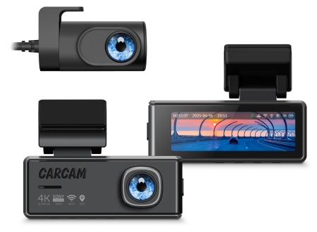Купить Автомобильный мини регистратор CARCAM 2CH 4K+1080p Mini WiFi Dash Cam GPS DVR R3