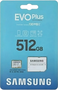 Купить Карта памяти Samsung EVO Plus 512GB microSDXC UHS-I Card (MB-MC512KA/UE)