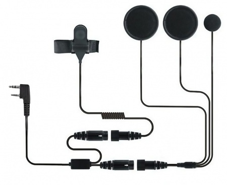 Купить Мотоциклетный набор BAOFENG Helmet Kit Full Face Motorcycle Headset Earpiece Mic, 2 Pin K-plug