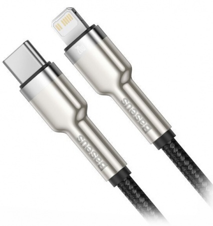 Купить Кабель Baseus Cafule Series Metal Data Cable Type-C to iP PD 20W 1m Black (CATLJK-A01)