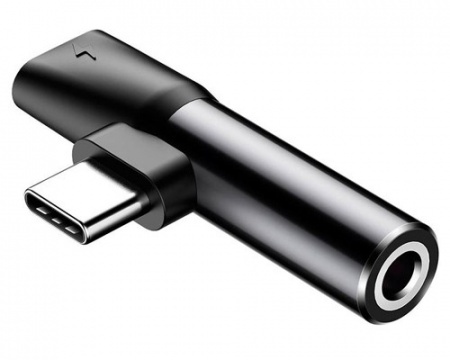 Купить Аудио переходник Baseus L41 Type-C (input) for Type-C + 3.5 mm Black (CATL41-S1)
