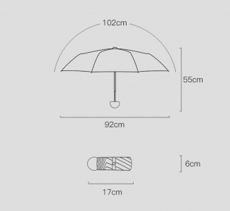 Купить Зонт Xiaomi Zuodu Fashionable Umbrella Gray