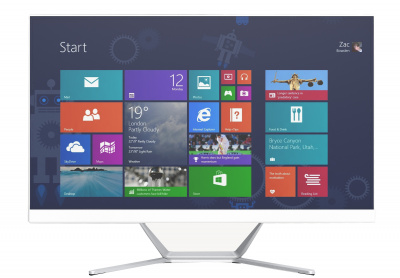 Купить 23.8" IPS FullHD All in One PC Intel Celeron N100 RAM 16GB, SSD 512GB, Win11 White