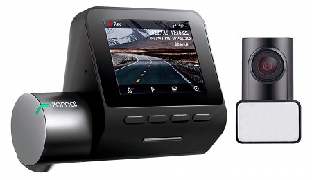 Купить Видеорегистратор 70mai Dash Cam Pro Plus+Rear Cam Set A500S-1, 2 камеры, GPS, ГЛОНАСС, черный