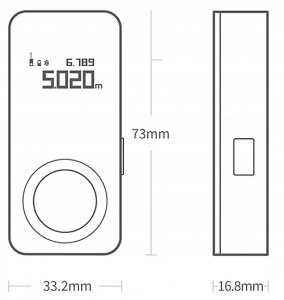 Купить Лазерный измеритель Xiaomi Hoto Smart Laser Measure Negru (QWCJY001)