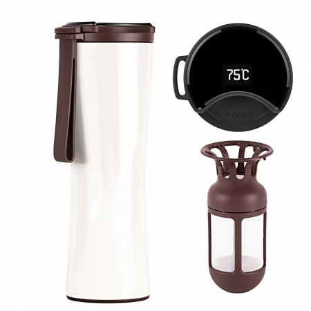 Купить Термокружка Xiaomi Kiss Kiss Fish Moka Smart Coffee Tumbler 450ml (S-U45CW) White