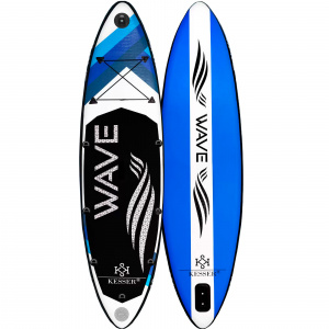 Купить Сап доска для плавания и серфинга с насосом и рюкзаком Kesser Inflatable SUP Board 305*82*15 Wave Blue
