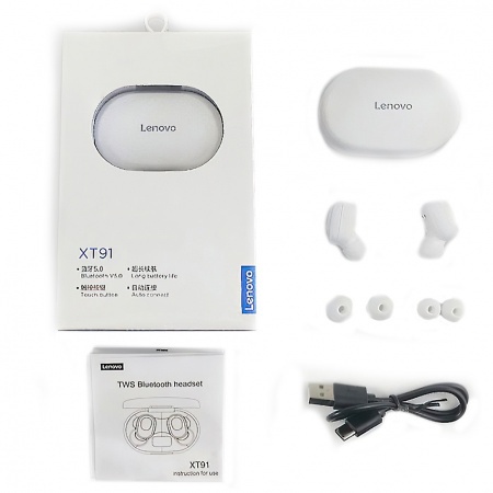 Купить Беспроводные наушники Lenovo XT91 True Wireless Earbuds White