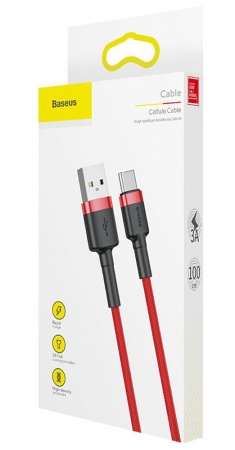 Купить Кабель Baseus Cafule Lightning 2m Red (CALKLF-C09)