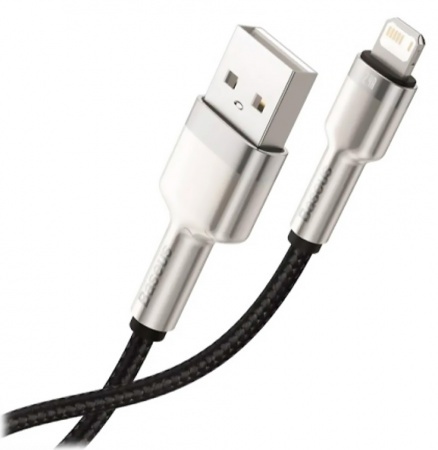 Купить Кабель Baseus Cafule Series Metal Data Cable USB 2.0 - Lightning 2.4A 1м Black (CALJK-A01)