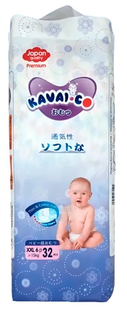 Купить Kavai-Co Baby Disposable Diapers XXL ≥15kg (32 Pcs)