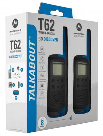 Купить Комплект раций Motorola Talkabout T62 синий/черный