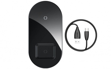 Купить Беспровоное ЗУ Xiaomi Baseus Simple 2 in 1 Wireless Charger черный