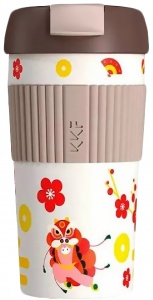 Купить Термокружка Xiaomi Kiss Kiss Fish Rainbow Cartoon 490ml White Grey