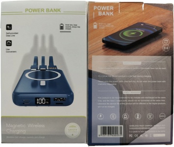 Купить Внешний аккумулятор Power Bank Magnetic Wireless Charging 20000mAh Black