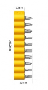 Купить Набор бит Xiaomi Hoto Screwdriver Bit Set 25mm 10шт (QWLSD002)
