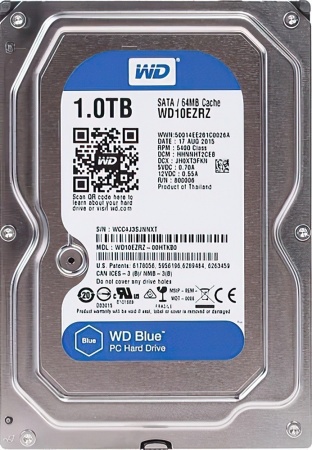 Купить Жесткий диск WD Blue WD10EZRZ, 1ТБ, HDD, SATA III, 3.5"