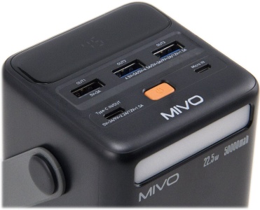 Купить Внешний аккумулятор с фонариком Mivo MB-500Q Powerbank 50000 Mah 22.5W